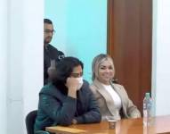 Nicolás Petro y Dayasuri Vásquez, sentados en la audiencia de este martes.