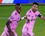 Dixon Arroyo y Lionel Messi, jugadores del Inter Miami.