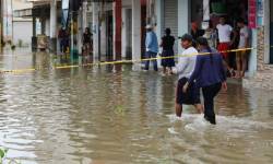 La foto referencial de una inundación.