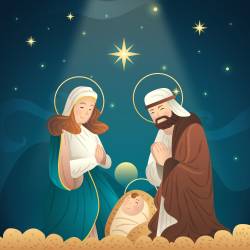 Foto animada sobre el nacimiento de Jesús.