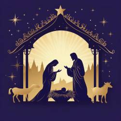 Foto animada sobre el nacimiento de Jesús.