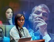 Diana Salazar, fiscal general del Estado, Rafael Correa, Ronny Aleaga y Pamela Aguirre
