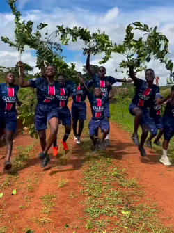 Guetto Kids celebrando la victoria del PSG.