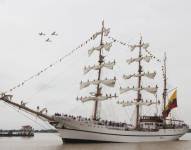 Buque Escuela Guayas arribó a Guayaquil junto a veleros de cuatro países