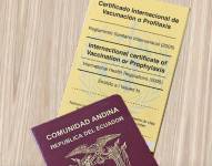Imagen del certificado de vacunación contra la fiebre amarilla.