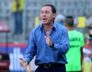 Álex Aguinaga cuando era entrenador de Barcelona SC
