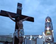 Guayaquil, viernes 29 de marzo del 2024 En el suburbio de Guayaquil se realiza la Procesión del Cristo del Consuelo.