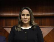 Alexandra Villacís durante su posesión en el Parlamento