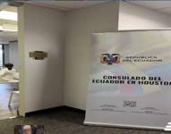 Imagen del Consulado de Ecuador en Houston.