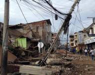 Imagen de una de las zonas afectadas tras el terremoto de Manabí.
