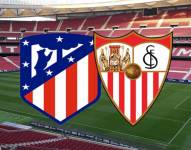 Composición de Imagen con los escudos del Atlético de Madrid y Sevilla