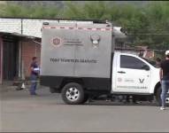 Imagen de un carro de Medicina Legal en Manabí. Foto de archivo.