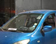 Imagen de un carro que funcionaba como un taxi informal. Su conductora fue asesinada.