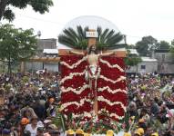 Imagen de la procesión del Cristo del Consuelo, en el sur de Guayaquil, del 2023.