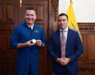 Juan Fernando Salinas y el presidente Daniel Noboa.