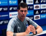 El estratega español habló en rueda de prensa tras la derrota contra IDV por la final de ida en la Liga Pro EC.