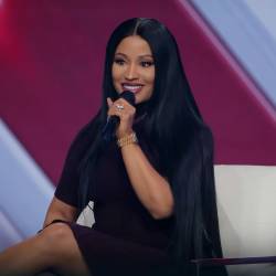 Nicki Minaj durante su intervención en el AmericaFest.