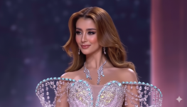 El traje de gala de Samantha Quenedit en el Miss Grand International.