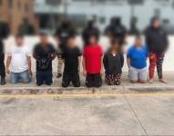 Presuntos integrantes de Los Lobos detenidos.