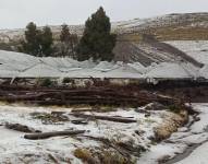 Granizada en el cantón Cayambe, provincia de Pichincha.