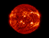 Imagen tomada de la aplicación Helioviewer, desarrollada por la NASA, que permite ver imágenes del Sol.