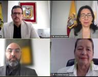 La sesión virtual del Consejo de la Judicatura de este 28 de agosto.