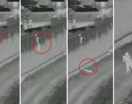 Una cámara de vigilancia de la Oficina de Aduanas y Protección Fronteriza de Estados Unidos captó el momento.