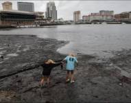 Aspecto que presentaba la bahía de Tampa este miércoles.