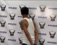 Foto del secuestrador herido y capturado durante intervención policial en Nueva Prosperina, Guayaquil, la tarde de este jueves 14 de marzo.