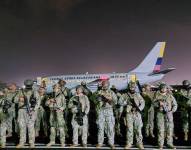 Los soldados que arribaron a Guayaquil.