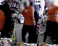 Robo en una tienda de Rusia. Foto: Captura de video