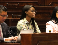 La fiscal Diana Salazar durante una comparecencia en la Comisión de Fiscalización