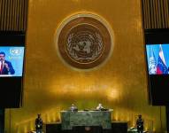 El mandatario se hizo presente en la Asamblea General de la ONU a través de un discurso grabado.