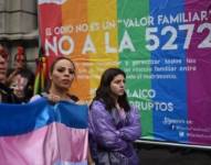 Los grupos LGBT protestaron contra la ley, que se debatió por primera vez en 2017.