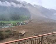 El pueblo Blatten, en Suiza, quedó sepultado por la avalancha.