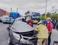 Personal del Cuerpo de Bomberos del cantón Mejía atendió la emergencia.