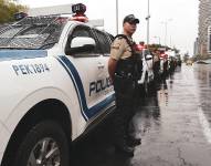 Elementos de la Policía Nacional en Quito.