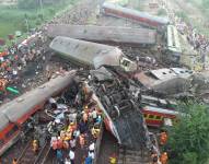 Accidente de trenes en India.
