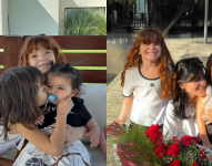 Imágenes de Cazzu, Inti y las hijas de su mejor amiga La Joaqui.