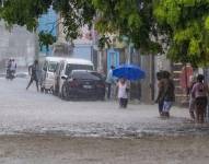 Fuertes lluvias en República Dominicana a causa del huracán Franklin.