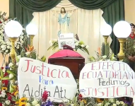 Velorio de la subteniente Pamela Ati.