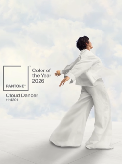 Color Cloud Dancer o Pantone 11-4201.