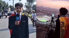 La historia de Pol Deportes, el joven narrador de 15 años que relató la final de la Copa Libertadores desde un cerro en Lima