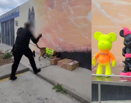 Efectivos policiales y canes especializados detectaron la droga dentro de figuras infantiles.