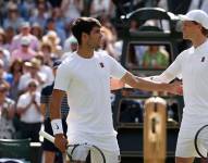 Carlos Alcaraz y Jannik Sinner en la final de Wimbledon del presente año