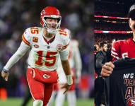 Patrick Mahomes (Kansas Chiefs) y Brock Purdy (San Francisco 49ers)