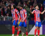 Julián Álvarez, celebrando uno de sus goles.
