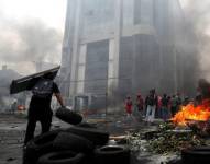 Manifestantes en Quito, en el paro de octubre de 2019.