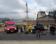 Accidente de tránsito en la vía manta Montecristi.