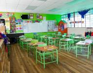 Imagen de archivo de un salón de clases.